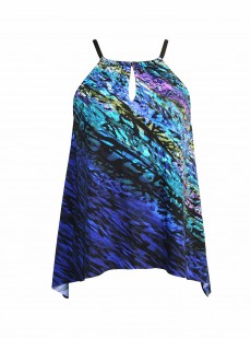 Tankini Peephole bleu - Scheherazade - "M" - Miraclesuit Swimwear