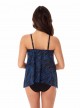 Tankini Peephole bleu - Scheherazade - "M" - Miraclesuit Swimwear