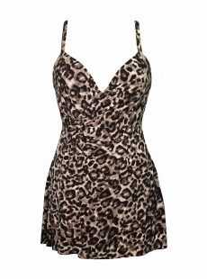 Robe de bain gainante Adora Leopard - Belle Gattino - "M" - Miraclesuit Swimwear