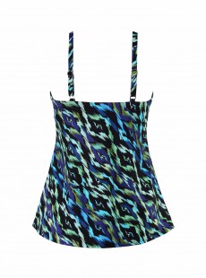Love Knot Tankini Top Imprimés graphique bleu vert - Jewels Of The Nile - "M" - Miraclesuit swimwear