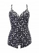 Love Knot Tankini Top Imprimés Noir et Blanc - Labyrinth - "W" - Miraclesuit swimwear