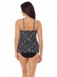 Love Knot Tankini Top Imprimés Noir et Blanc - Labyrinth - "W" - Miraclesuit swimwear