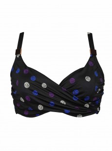 Haut de maillot de bain Noir à Pois - Spotted -  "M" - Miraclesuit Swimwear