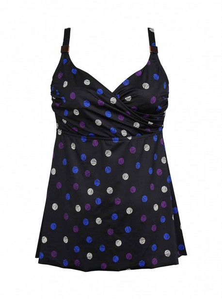 Tankini Noir à Pois - Spotted - "M" - Miraclesuit Swimwear