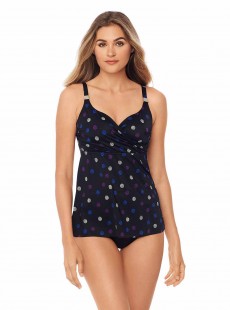 Tankini Noir à Pois - Spotted - "M" - Miraclesuit Swimwear