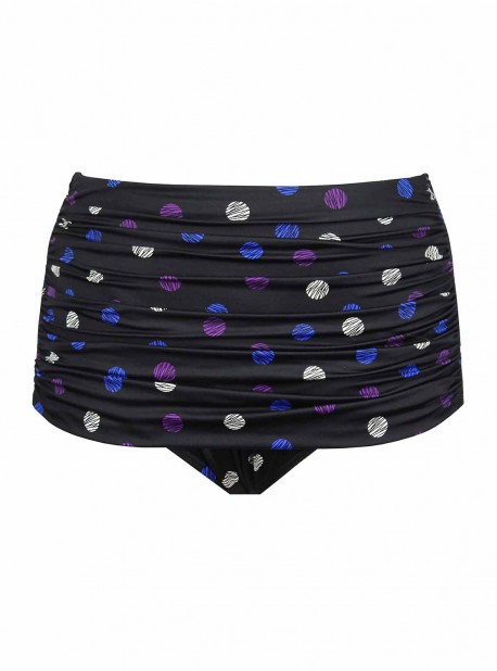 Culotte de bain Noire Norma-Jean Noir à Pois - Spotted -  "M" - Miraclesuit Swimwear