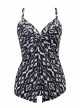 Love Knot Tankini Top Imprimés Noir et Blanc - Labyrinth - "M" - Miraclesuit swimwear