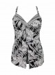 Love Knot Tankini Top Imprimés Noir et Blanc - Fronds With Benefits - "M" - Miraclesuit swimwear