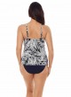 Love Knot Tankini Top Imprimés Noir et Blanc - Fronds With Benefits - "M" - Miraclesuit swimwear