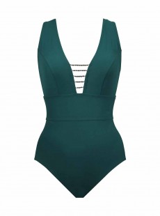 Maillot de bain lissant 1 pièce Aurora Vert - Northern Lights - Amoressa