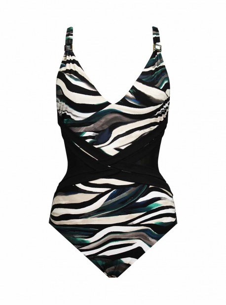 Maillot de bain 1 pièce Tigress Imprimés vert - Yukon - Amoressa