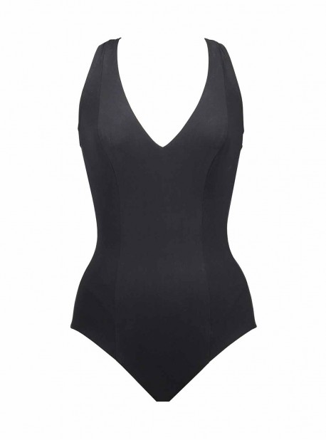 Maillot de bain lissant 1 pièce Mercury Noir - Solar - Amoressa