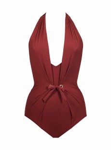 Maillot de bain lissant 1 pièce Jupitar Bordeaux - Solar - Amoressa