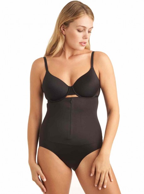 Culotte gainante taille haute Noire - Zip Smooth - Miraclesuit Shapewear