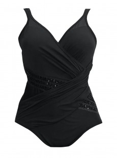 Maillot de bain sculptant 1 pièce Athena noir - Glamorous - Miradonna