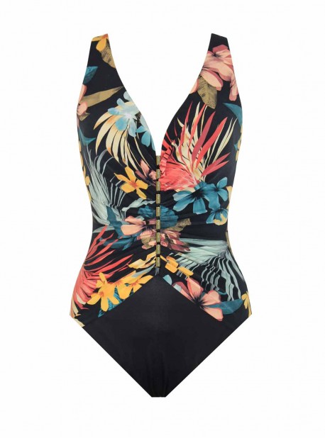 Maillot de bain une pièce Charmer - Plumeria -"M"- Miraclesuit Swimwear